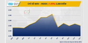 chỉ số MXV - INDEX (-1.93%) 2.260 điểm