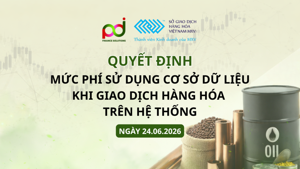 Mức phí sử dụng Cơ sở dữ liệu khi giao dịch hàng hóa trên hệ thống. 24.6.2026