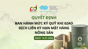Ban hành mức ký quỹ khi giao dịch liên kỳ hạn mặt hàng Nông Sản ngày 14.07.2026